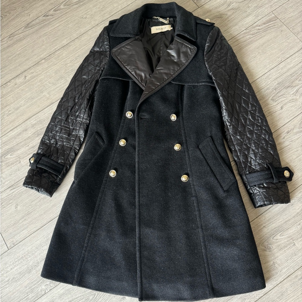 Wool trench coat
